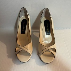 White Crossover Heels